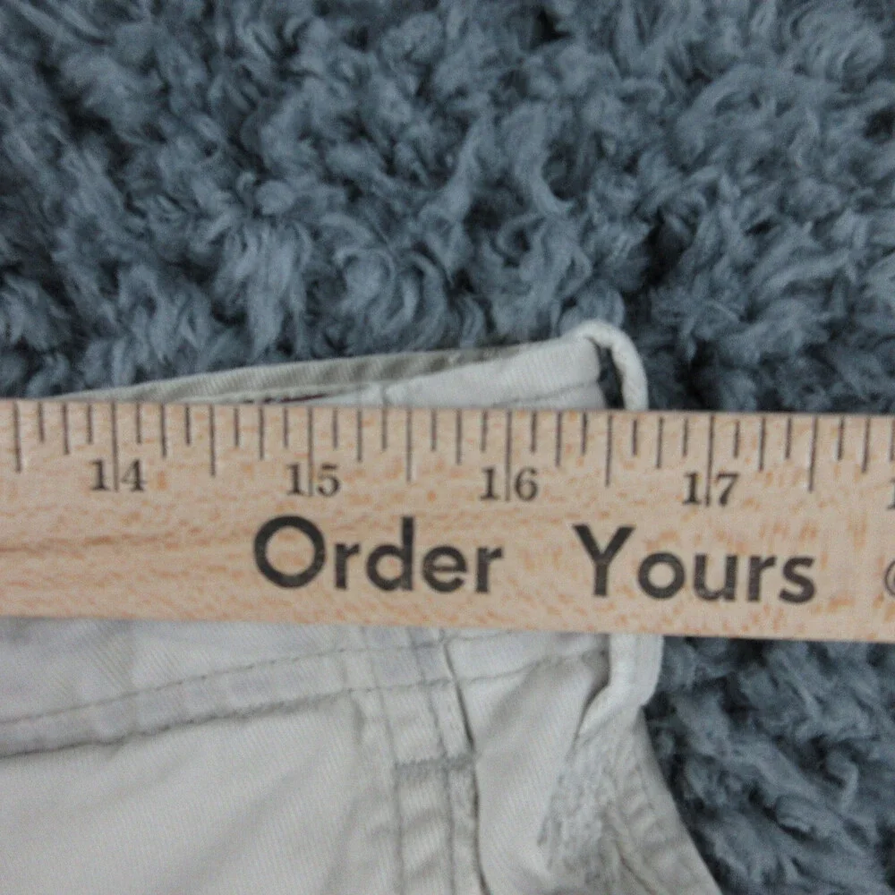 Abercrombie & Fitch Shorts Mens 32 Beige Thrashed Distressed Cargo 33x10*
